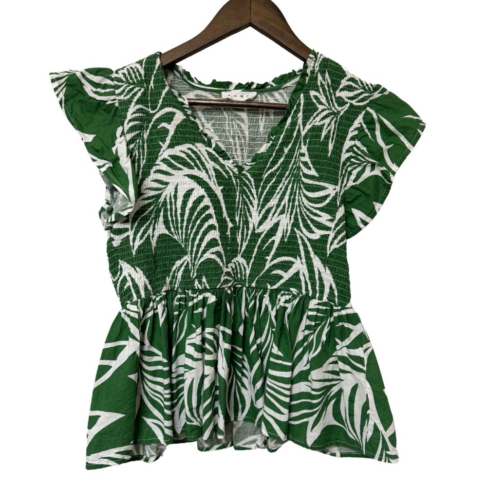 THML Tropical Smocked Top - M